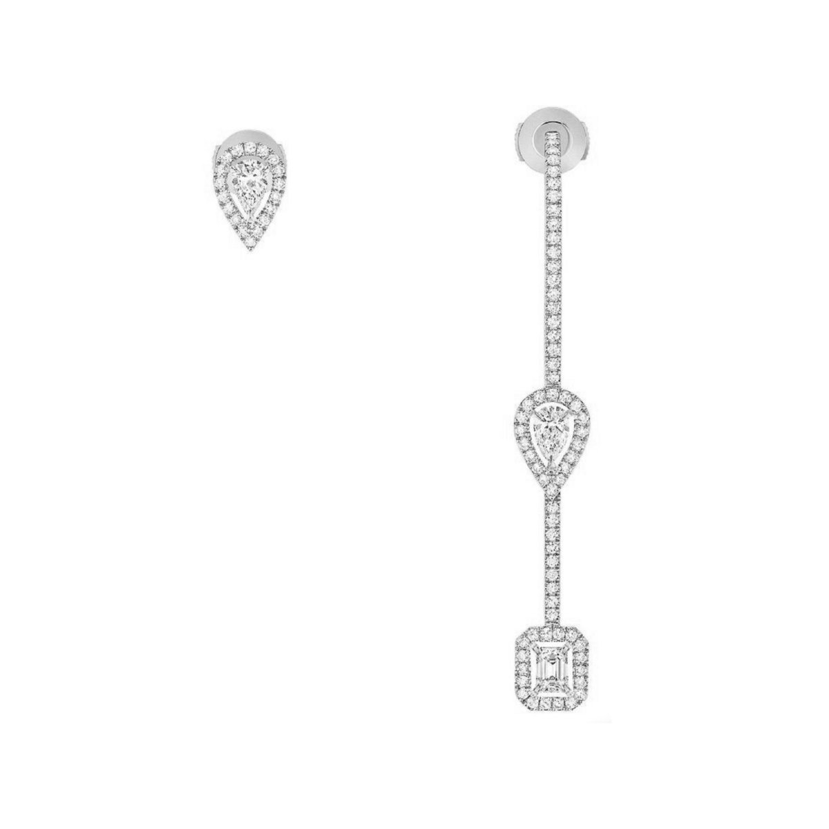 Boucles d'oreilles Messika My Twin Or blanc 07224-WG