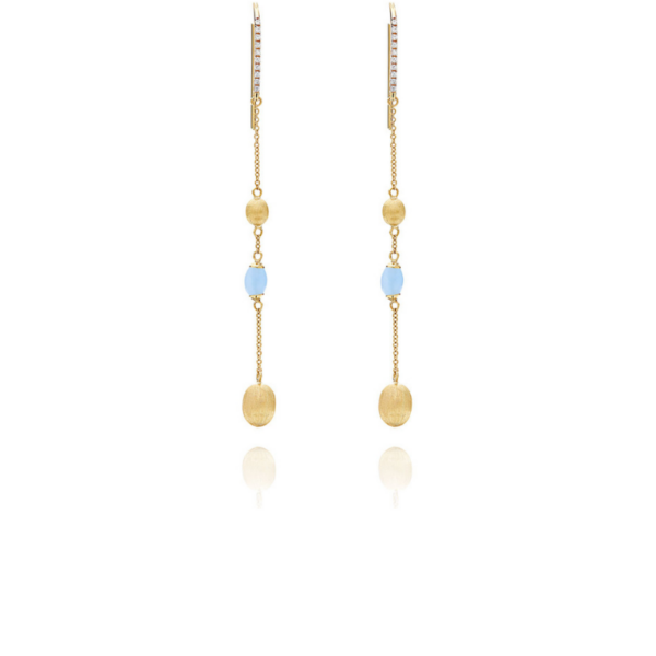 Boucle d'oreilles Nanis Dancing in the rain Azure OS26-587 Or Jaune Aigue-Marine