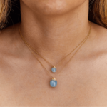 Collier Nanis Dancing in the rain Azure CS5-587 Or Jaune Aigre-marine 4-min