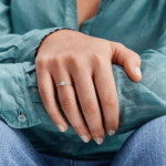 bague or jaune aigue marine