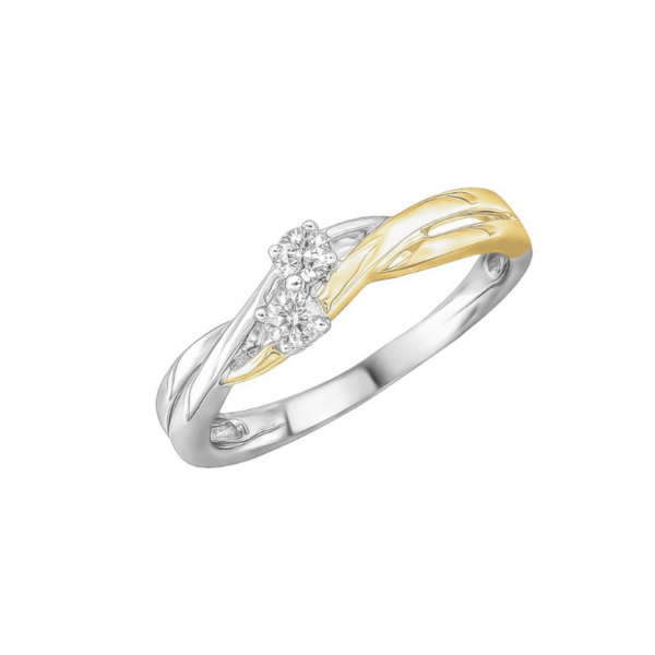 Bague Sélection Cosyns JA6306 Or Jaune et blanc 18 carats et diamants