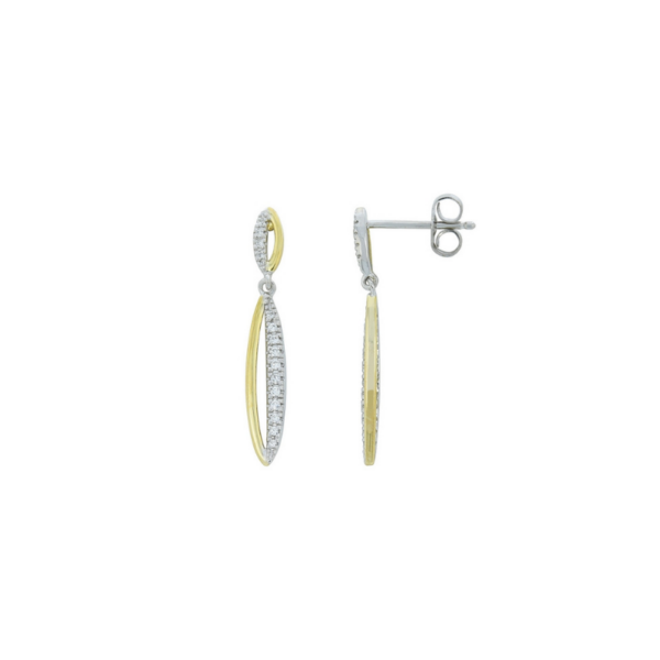 Boucles d'oreilles Sélection Cosyns JA5554 en or blanc et diamants Boucles d'oreilles Sélection Cosyns en or blanc et diamants