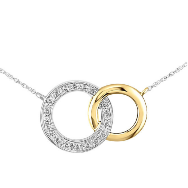 Sélection Cosyns collier JA4406 en or blanc et jaune avec diamants