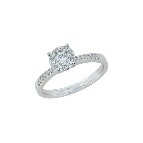 Bague Sélection Cosyns JA4922 Or Blanc 18 carats et diamants