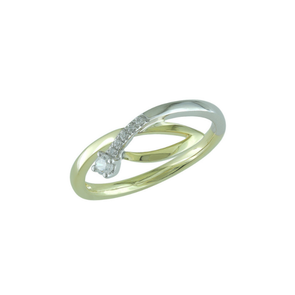 Bague Sélection Cosyns JA5781 Or Jaune et Blanc 18 carats et diamants